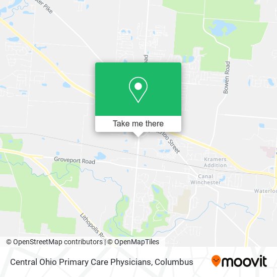 Central Ohio Primary Care Physicians map