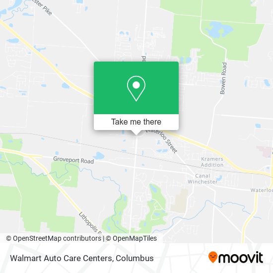 Walmart Auto Care Centers map