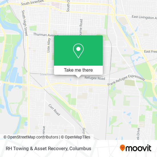 RH Towing & Asset Recovery map