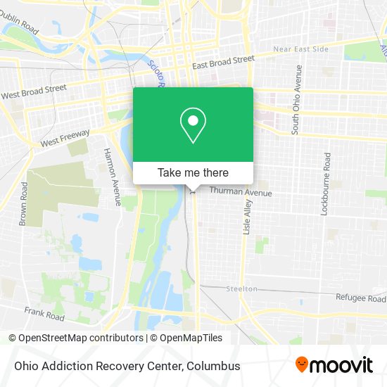 Mapa de Ohio Addiction Recovery Center