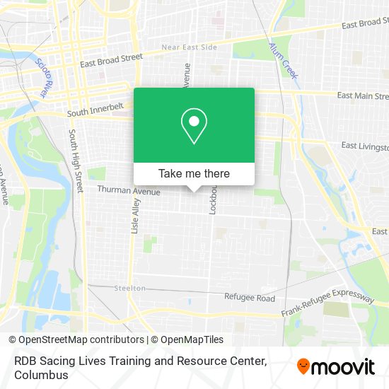 RDB Sacing Lives Training and Resource Center map