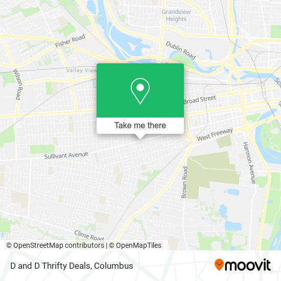 D and D Thrifty Deals map