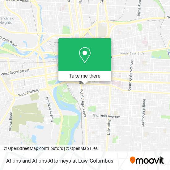 Atkins and Atkins Attorneys at Law map