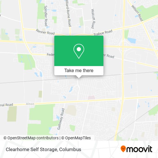 Clearhome Self Storage map