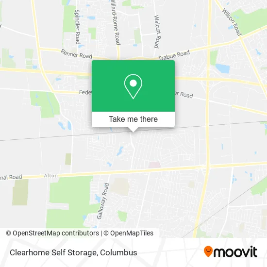 Clearhome Self Storage map