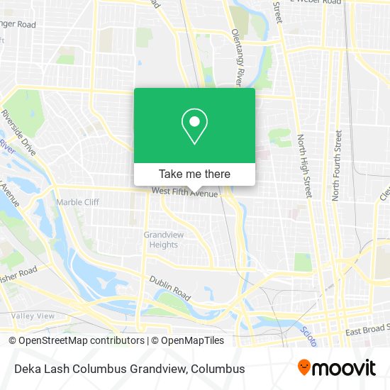 Deka Lash Columbus Grandview map