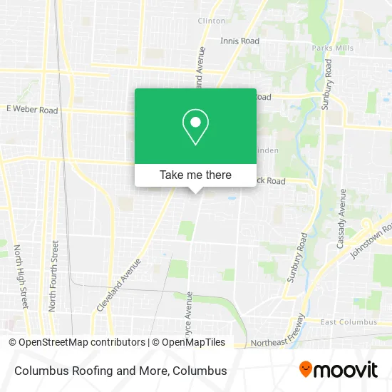 Columbus Roofing and More map