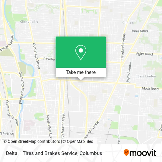 Delta 1 Tires and Brakes Service map