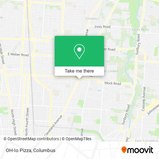 Mapa de OH-Io Pizza