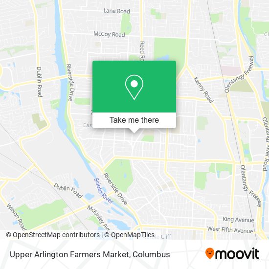 Upper Arlington Farmers Market map