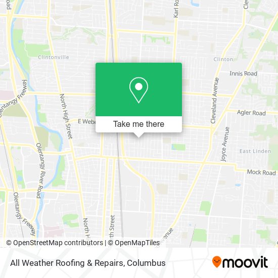 All Weather Roofing & Repairs map