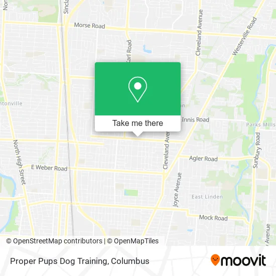 Proper Pups Dog Training map