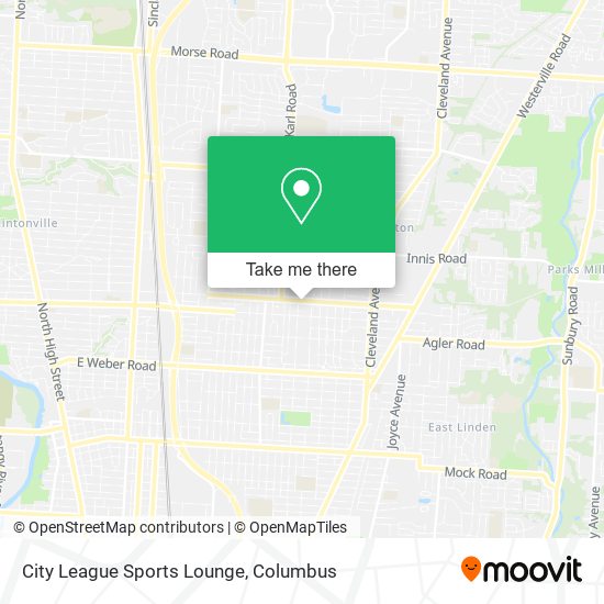 City League Sports Lounge map