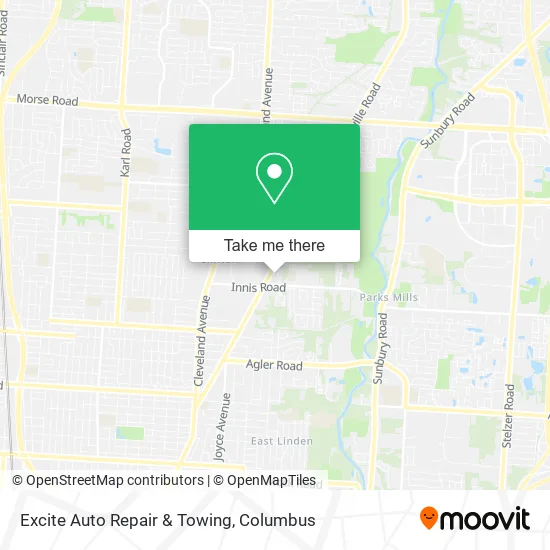 Excite Auto Repair & Towing map