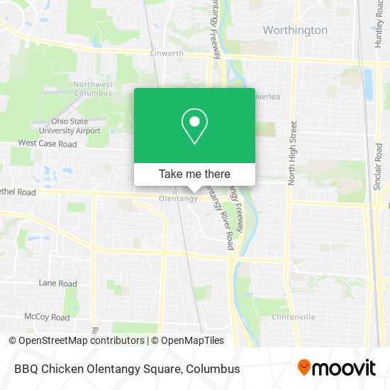 Mapa de BBQ Chicken Olentangy Square