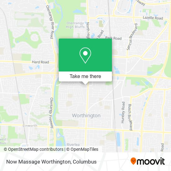 Mapa de Now Massage Worthington