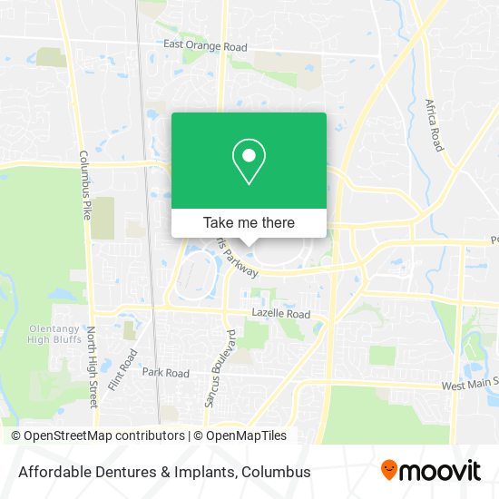 Affordable Dentures & Implants map