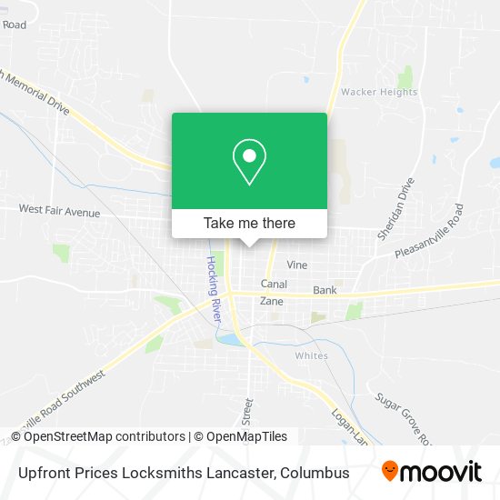 Upfront Prices Locksmiths Lancaster map