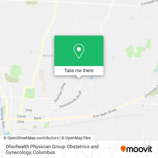 Ohiohealth Physician Group Obstetrics and Gynecology map