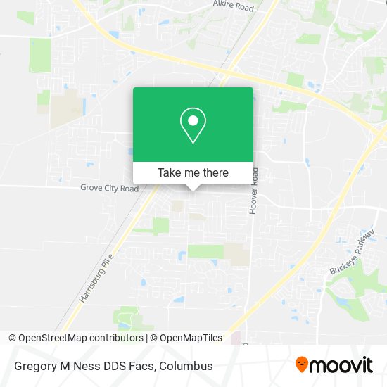 Gregory M Ness DDS Facs map