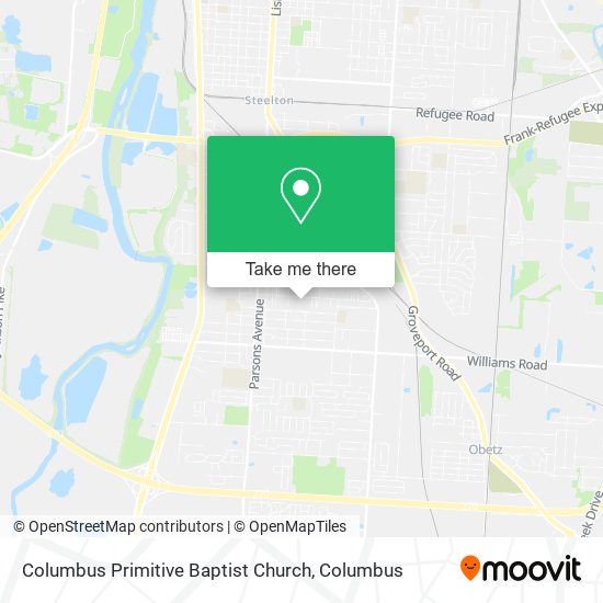 Columbus Primitive Baptist Church map