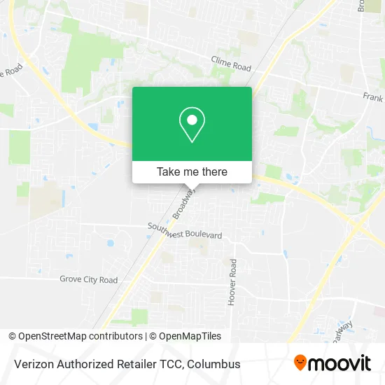 Mapa de Verizon Authorized Retailer TCC