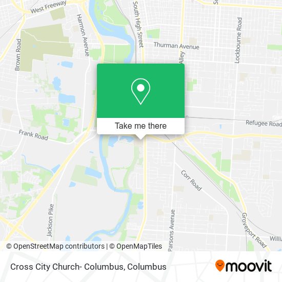 Cross City Church- Columbus map