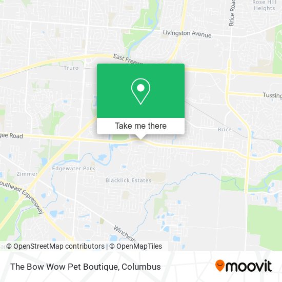 The Bow Wow Pet Boutique map