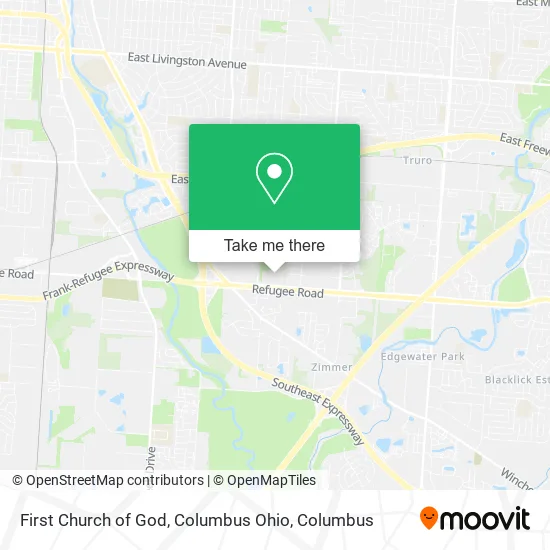 Mapa de First Church of God, Columbus Ohio