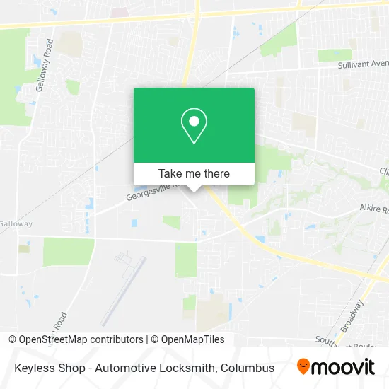 Keyless Shop - Automotive Locksmith map
