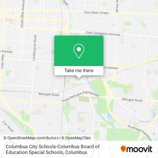 Columbus City Schools-Columbus Board of Education Special Schools map