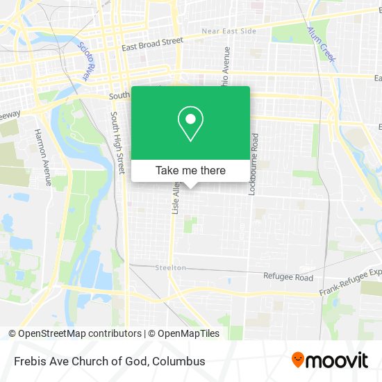 Frebis Ave Church of God map