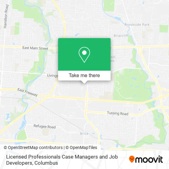 Licensed Professionals Case Managers and Job Developers map