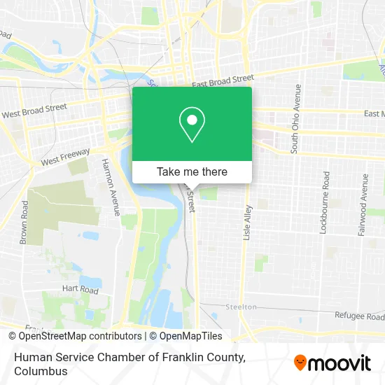 Human Service Chamber of Franklin County map