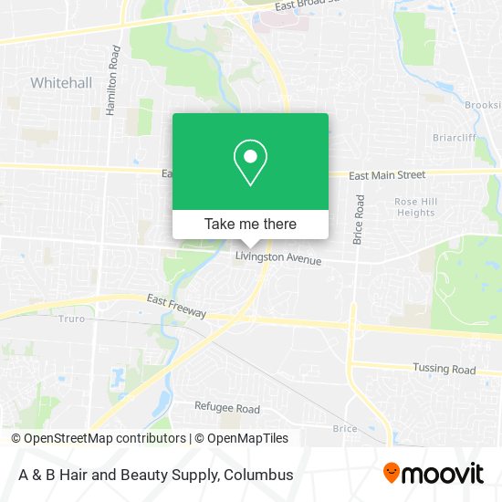 Mapa de A & B Hair and Beauty Supply