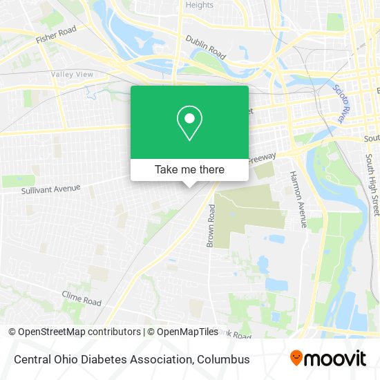 Mapa de Central Ohio Diabetes Association