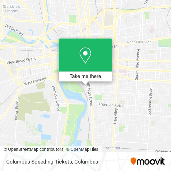 Mapa de Columbus Speeding Tickets