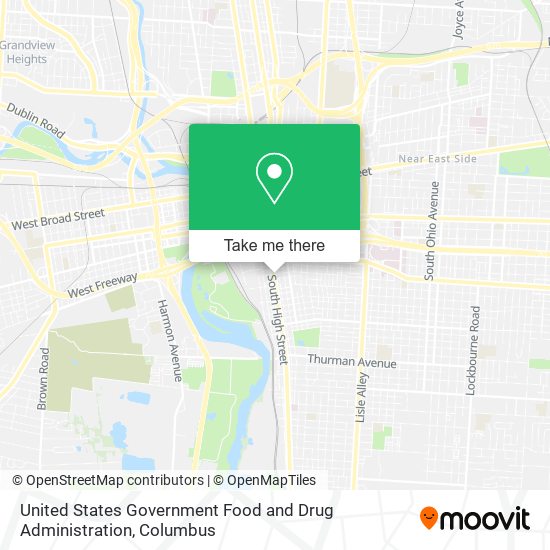 United States Government Food and Drug Administration map