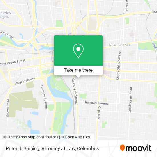 Mapa de Peter J. Binning, Attorney at Law