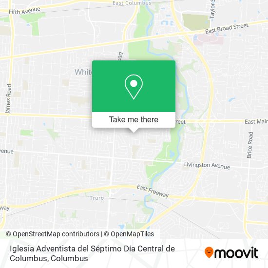 Mapa de Iglesia Adventista del Séptimo Día Central de Columbus