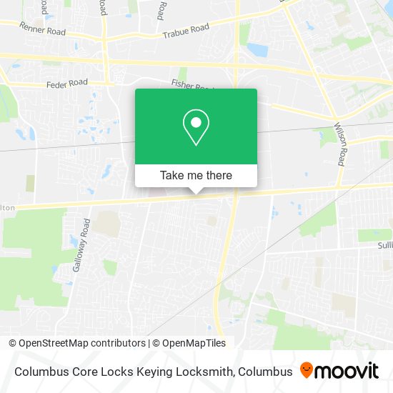 Columbus Core Locks Keying Locksmith map