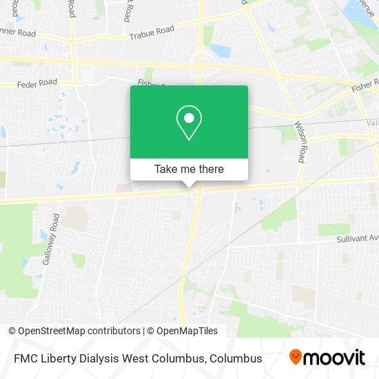 Mapa de FMC Liberty Dialysis West Columbus