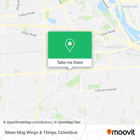 Mean Mug Wings & Things map