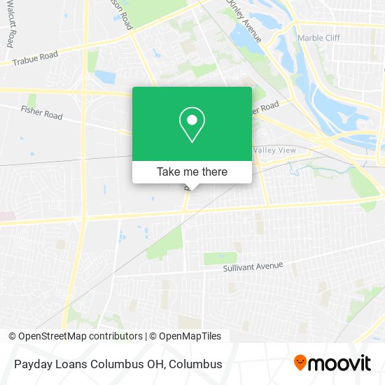 Payday Loans Columbus OH map