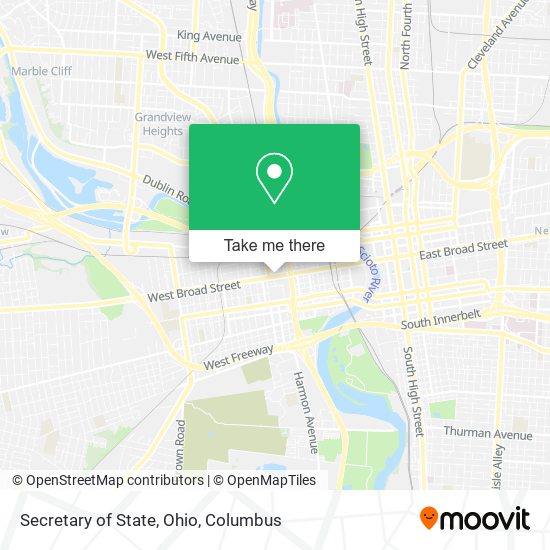 Secretary of State, Ohio map