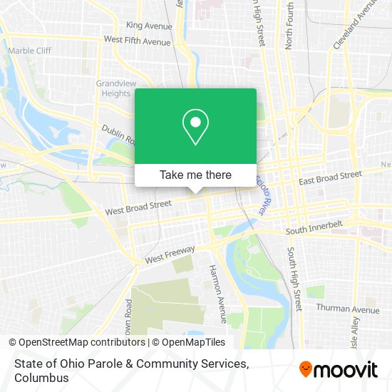 State of Ohio Parole & Community Services map