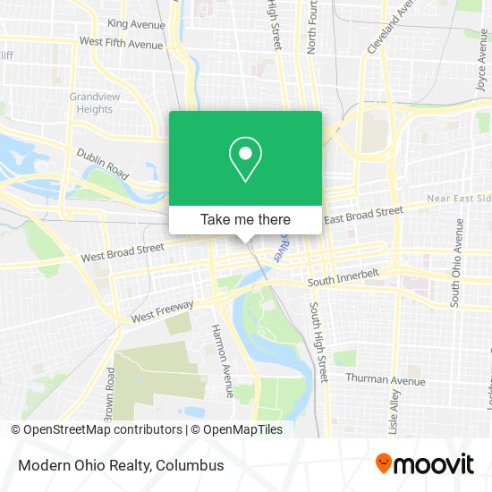 Modern Ohio Realty map