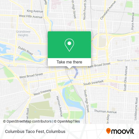 Mapa de Columbus Taco Fest