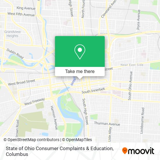 State of Ohio Consumer Complaints & Education map