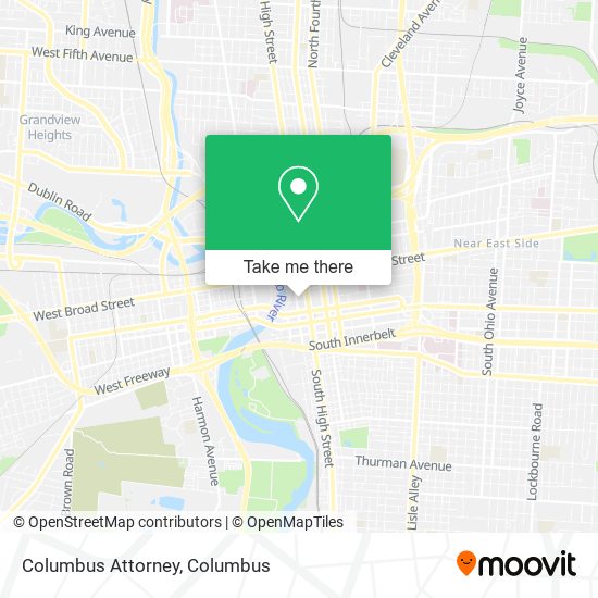 Columbus Attorney map